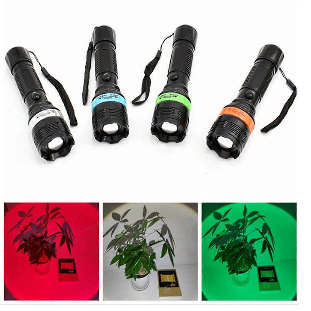 Outdoor Zoom Flashlight Strong Light Function 1 Unit Green
