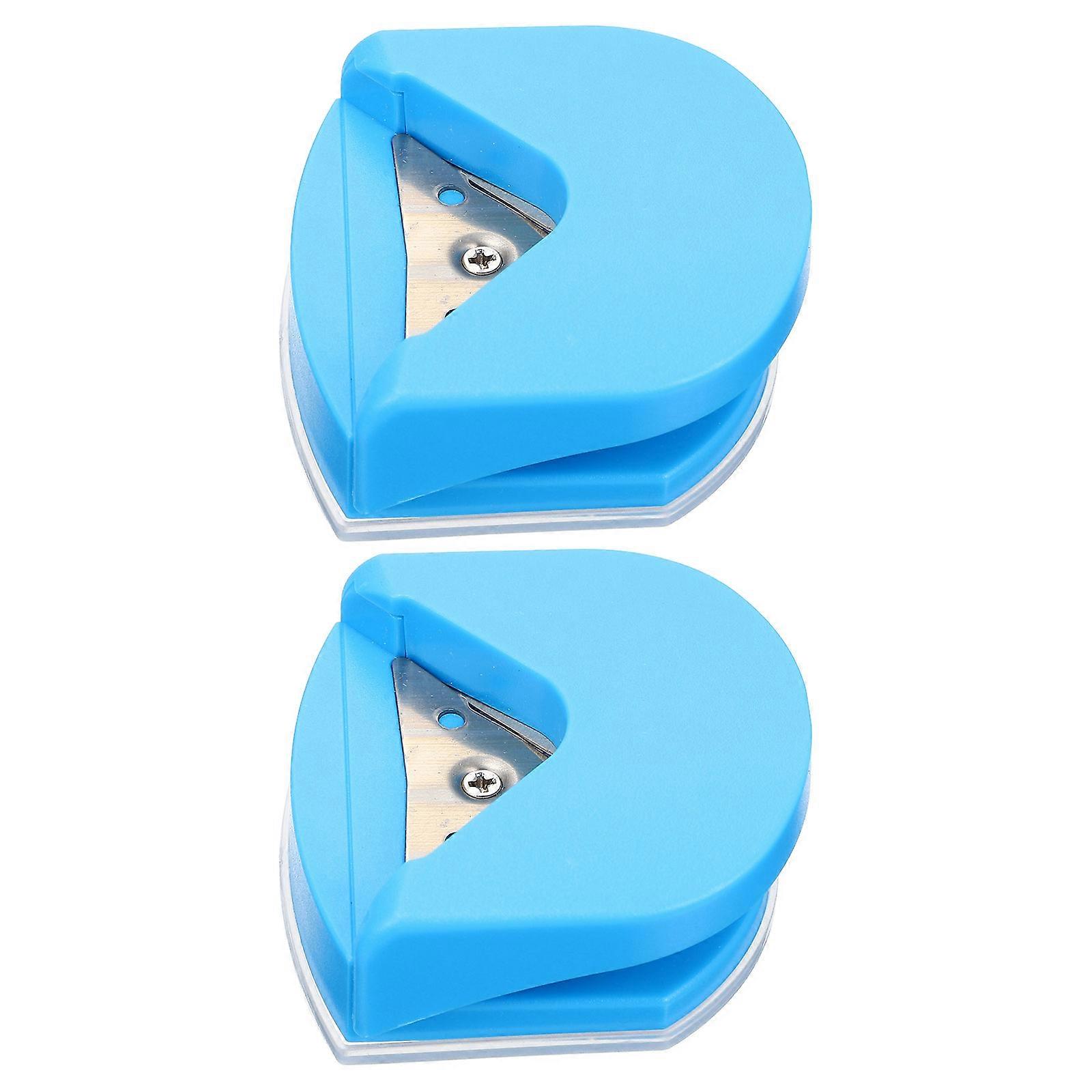 Eckenstanzer für Papier, 2 Stück, blau
