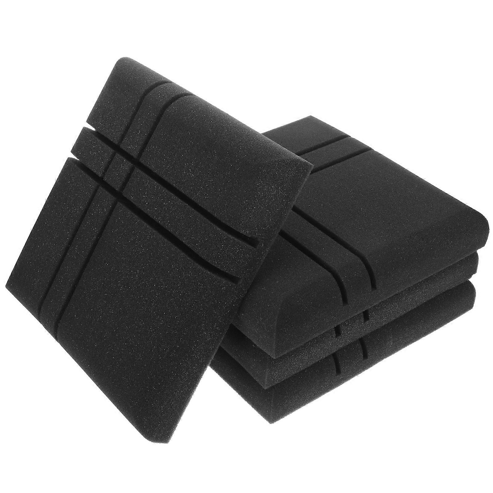 4pcs Adhesive Acoustic Sponge Panel Studio Soundproofing Panel Pad Fire Resistant Sound Proof Padding