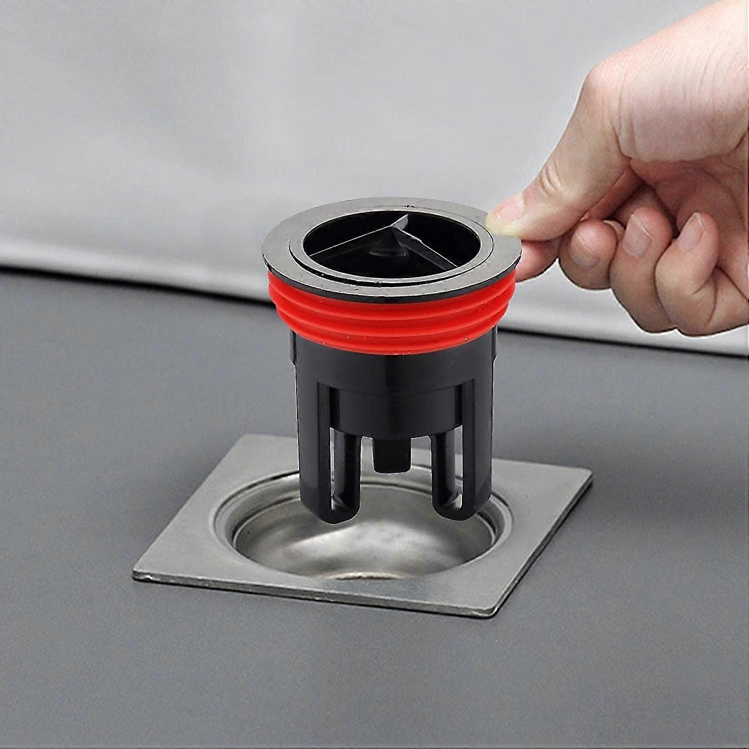 Floor Drain Plug | Shower Floor Backflow Stopper - Drain Plug, Black