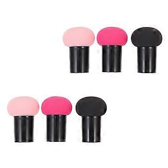 Mushroom Makeup Brushes Foundation Powder Puff Dry Wet Use 6Pcs for Women