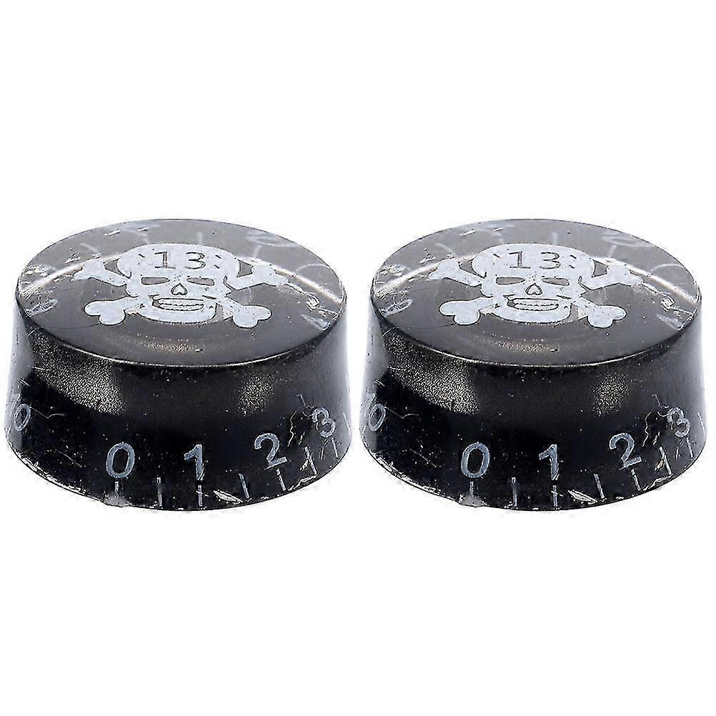 Electric Guitar Volume Control Knobs for Repair Replacement 2Pcs Black Acrylic