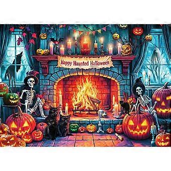 Halloween Night Puzzle -Retro Horror Art- Jigsaw  Haunted Mansion Jigsaw Puzzle SQZ1054