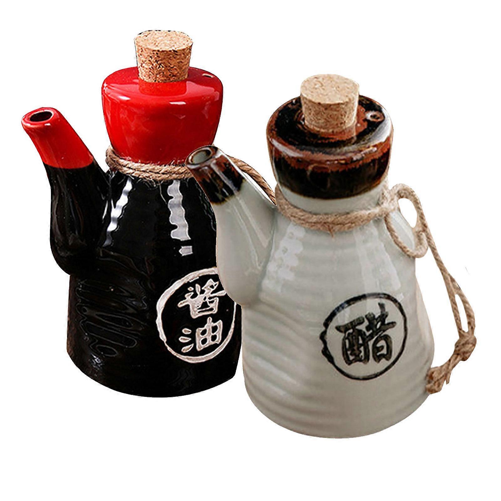 Ceramic Seasoning Bottle Simple Design Kitchenware 2Pcs