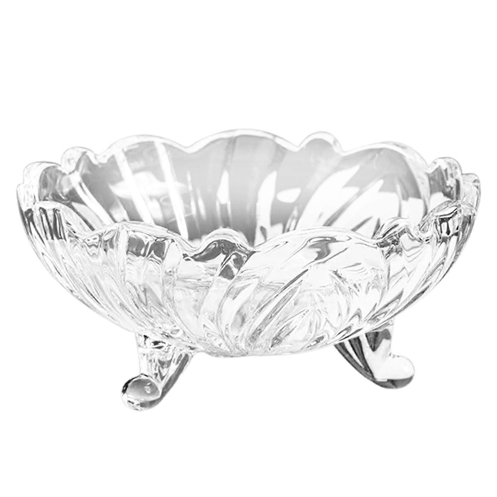 Glass Dessert Stand Fruit Tray for Home Multi-Function Use 2Pcs