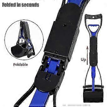 Foldable Dog Poop Long Handle Jaw Pet Pooper Scoopers for Large Small Medium Dogs 26-27