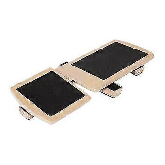 Houten balansbord 30 cm x 11 cm, massief houten wiebeltrainer voor voet- en enkelkracht, balletfitness, houdingscorrectie