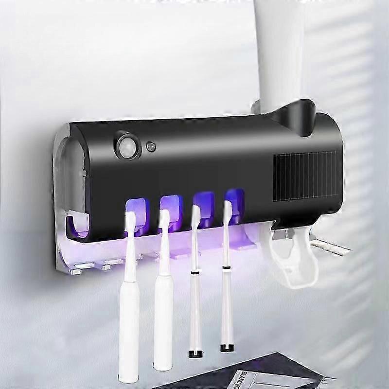 Wall Mounted UV Toothbrush Sanitizer Holder for Bathroom with Sterilizing Function