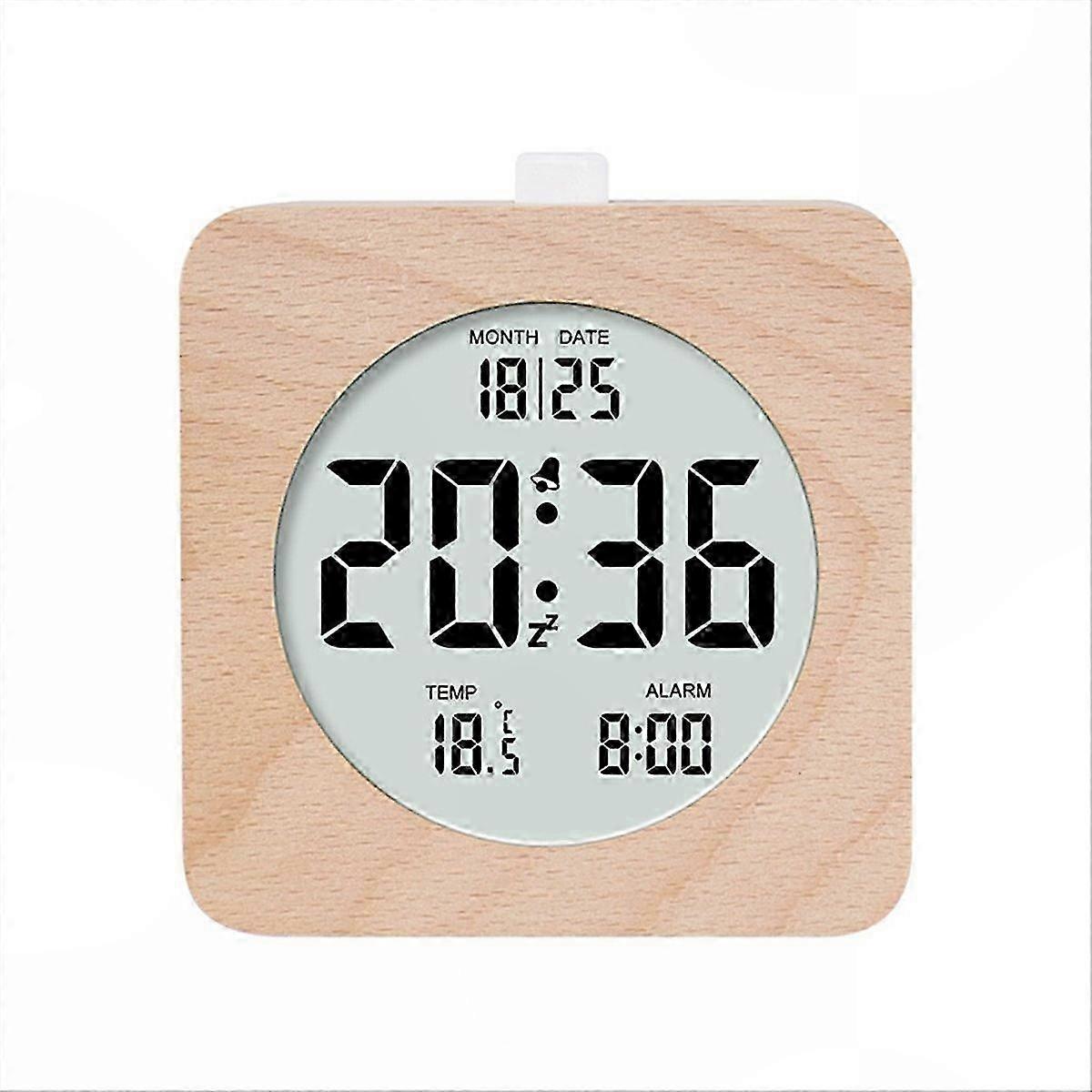 Plug-Free Bedside Operation Digital Alarm Clock, 4-Inch Battery Powered
