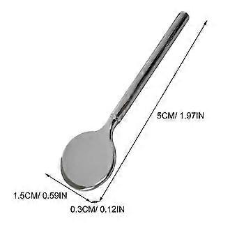 Zinc Alloy Skincare Spoon Face Cream Scoop, Comfortable Grip Makeup Tool for Face Masks and Eye Creams, Silver, 5cm