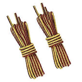 Twist Resistant Round Thongs 2 Pair Set Double Tone Plan Permanent Substance compatible with Adventurers Yellow brown