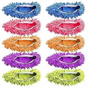 Microfiber Mop Slippers compatible with Floor Cleaning, Dust Mop Slippers Shoe Covers with Duster
