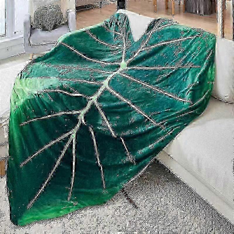 Cozy Giant Leaf Blanket compatible with Bed Sofa Warm Home Decor Throws Soft