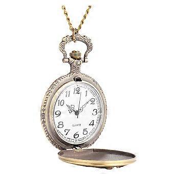 Retro Pocket Watch Necklace for Decoration 1Pcs Quartz and Zinc Alloy