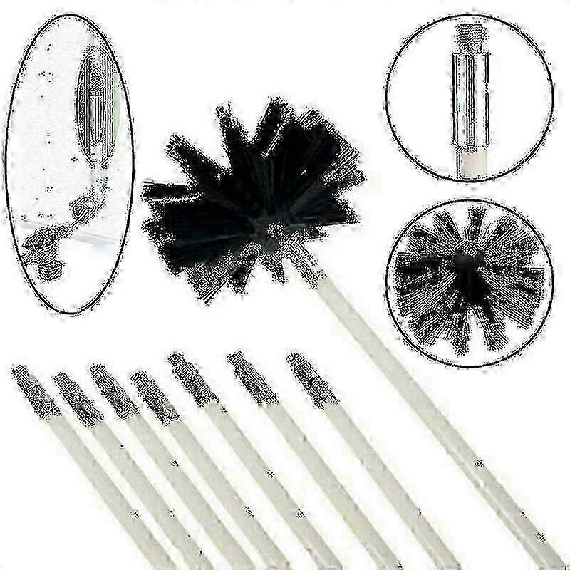 Kit de limpeza de chaminés com haste e escova - Bom