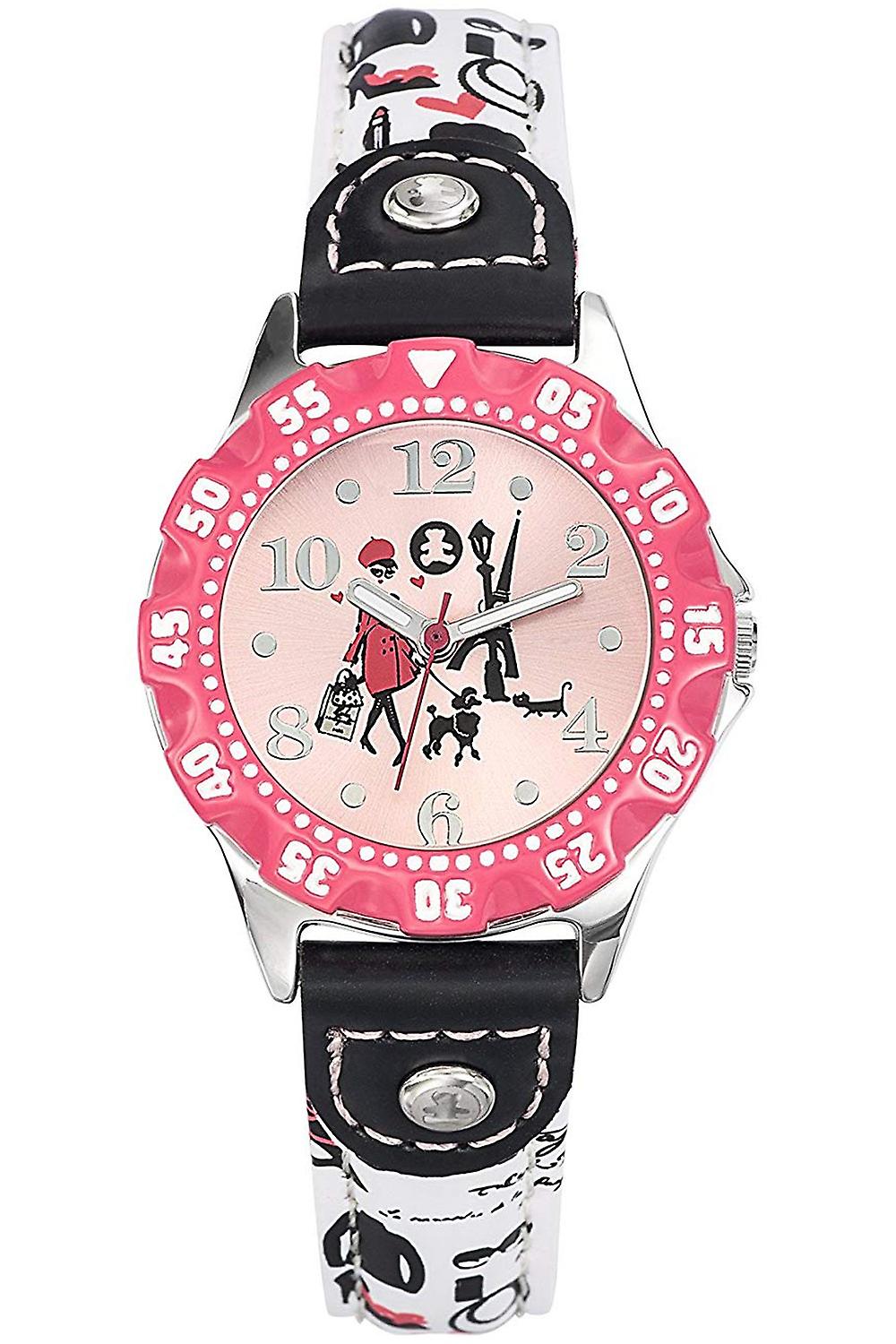 Lulucastagnette parisienne Quartz Analog Child Watch with Cowskin Bracelet 38755