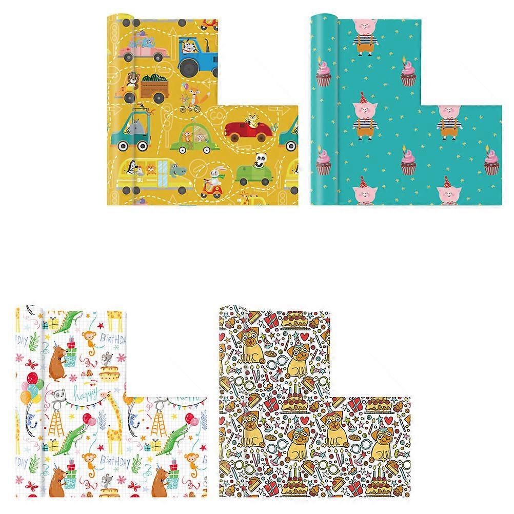 Animals Pattern Present Wrappers Gift Wrapping Paper for Wrapping 8Pcs