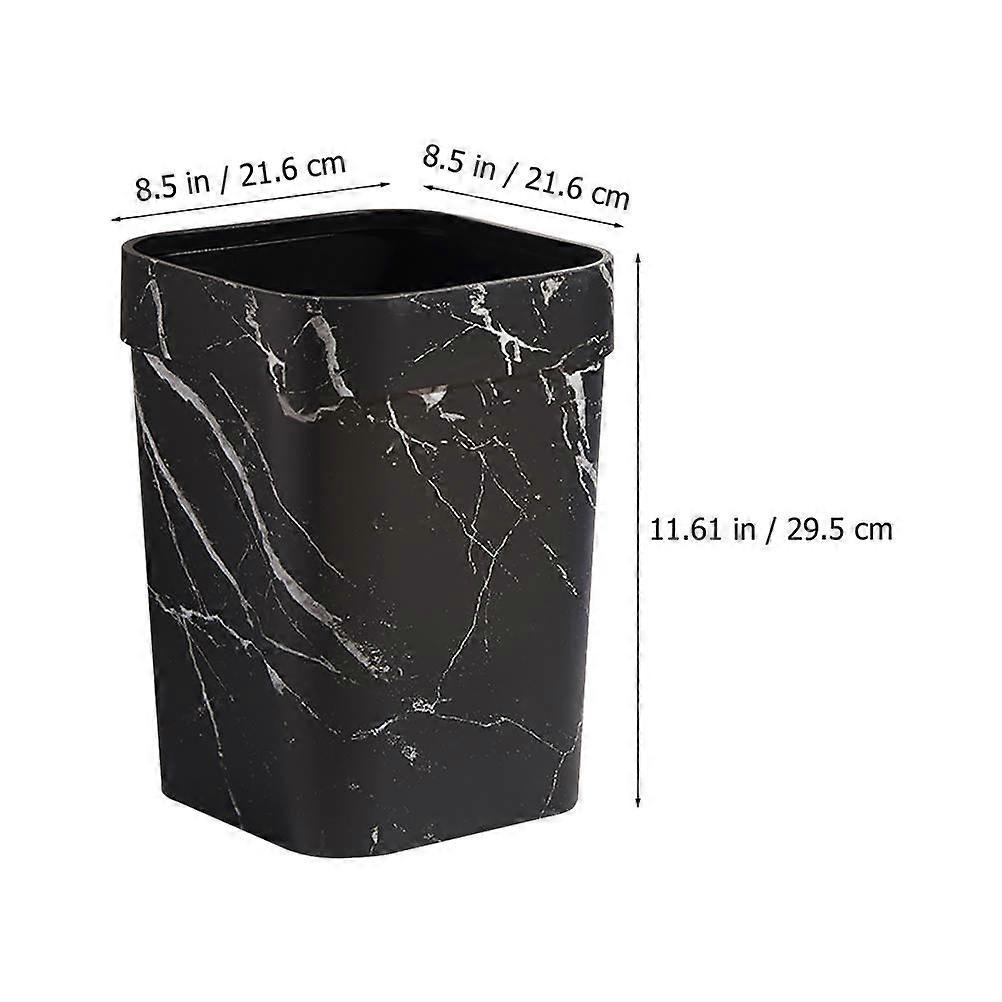 Marbling Trash Can Square Small Wastebasket for Storage Use