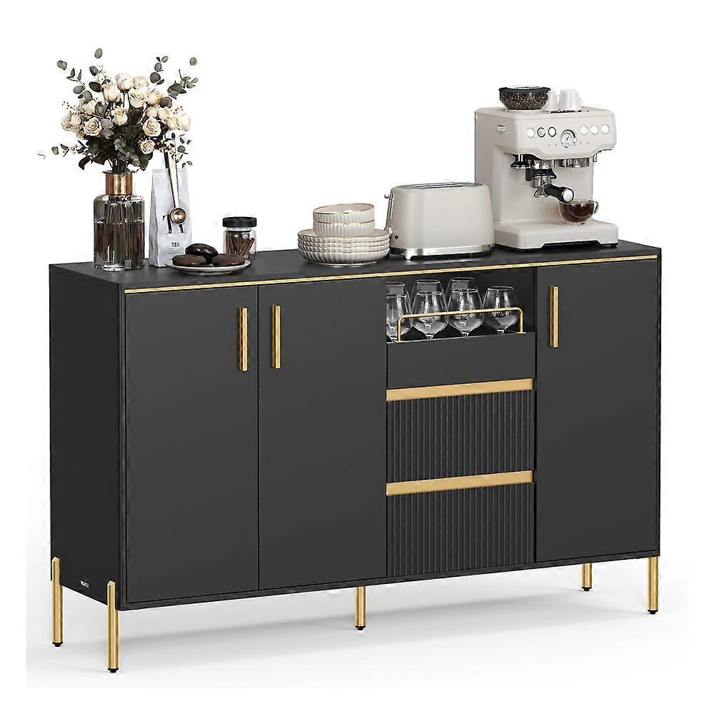 Buffet Cabinet with Storage, Drawers, Adjustable Shelf 15