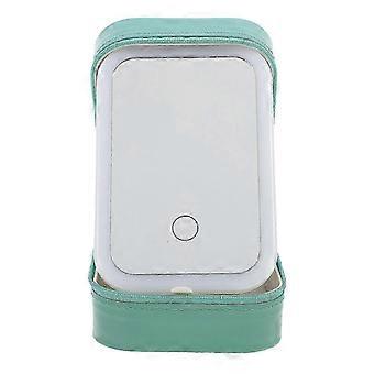 2026 Suitable Compact Makeup Organizer With Foldable LED Mirror compatible with Women Travel Use Available In Green 1Pack