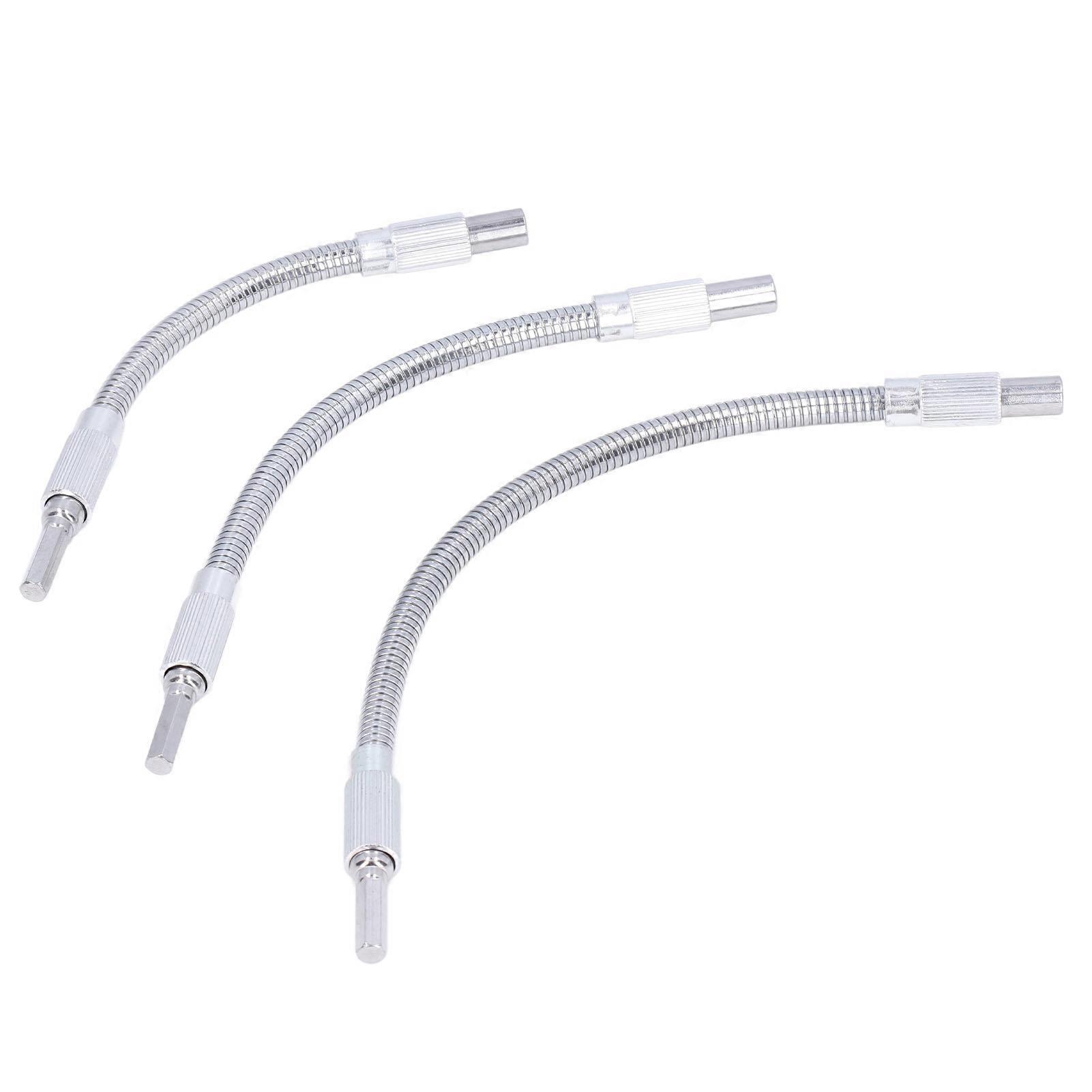 3Pcs Flexible Shaft Extension Universal Drill Bit Extrender Holder 1/4in Set Kit
