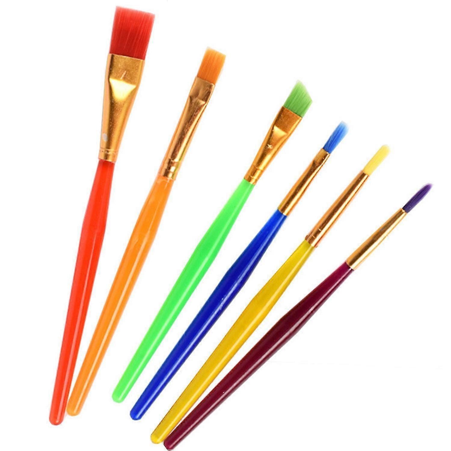 6Pcs Candy Colour Soft Bristle Brushes