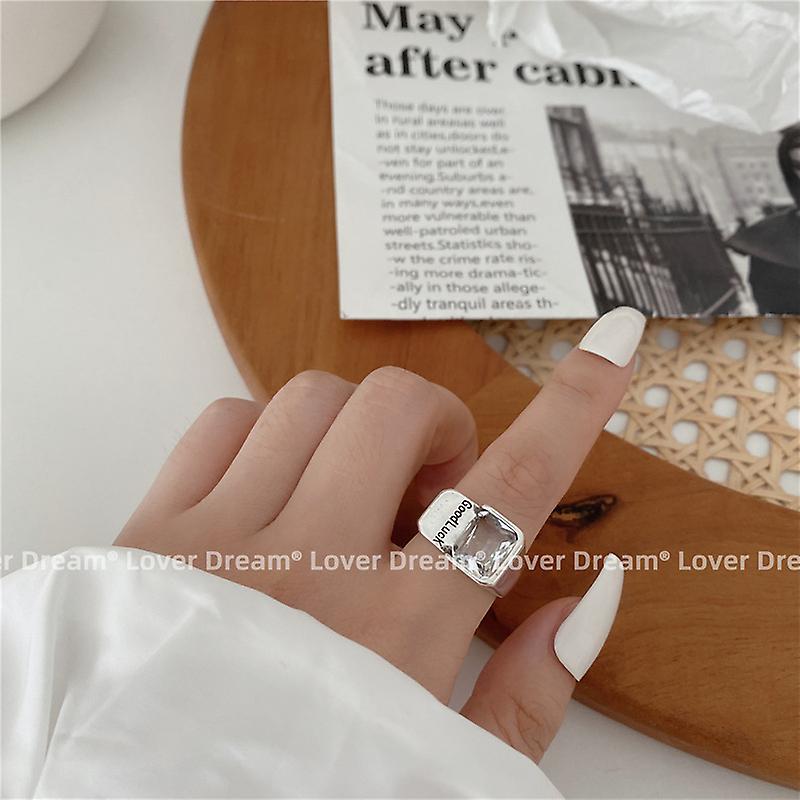 925 Offener Ring, Weiblicher Food Ring, Perlenstil, Modetrend