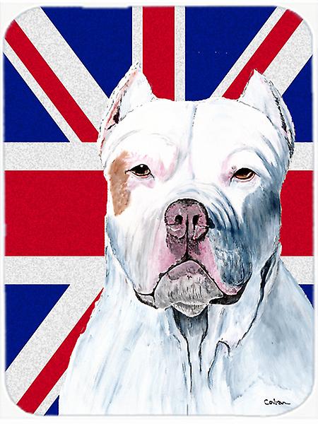 Borzoi Dog With Union Jack Flag Mouse Pad & Heat Resistant Trivet - 9.5"x8", Caroline's Treasures