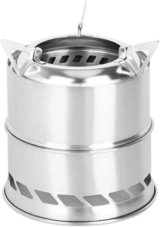 Mini stufa da campeggio Stufa a razzo leggera per picnic BBQ Cucina all'aperto Escursionismo Argento