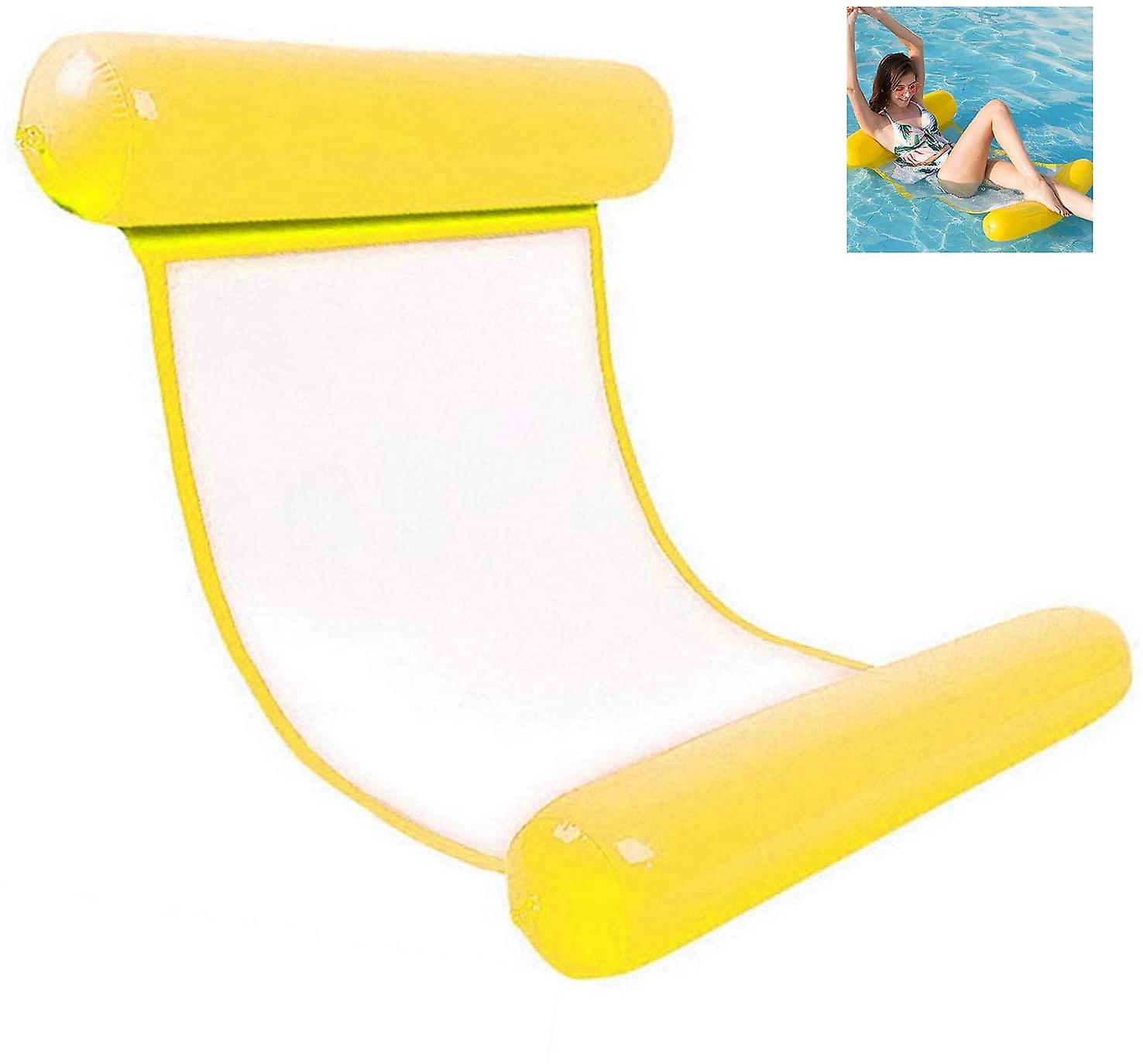 Uppblåsbar vattenhängmatta, Vatten Hängmatta Flytande säng, Pool Lounger Float Hängmatta, Hopfällbar simning