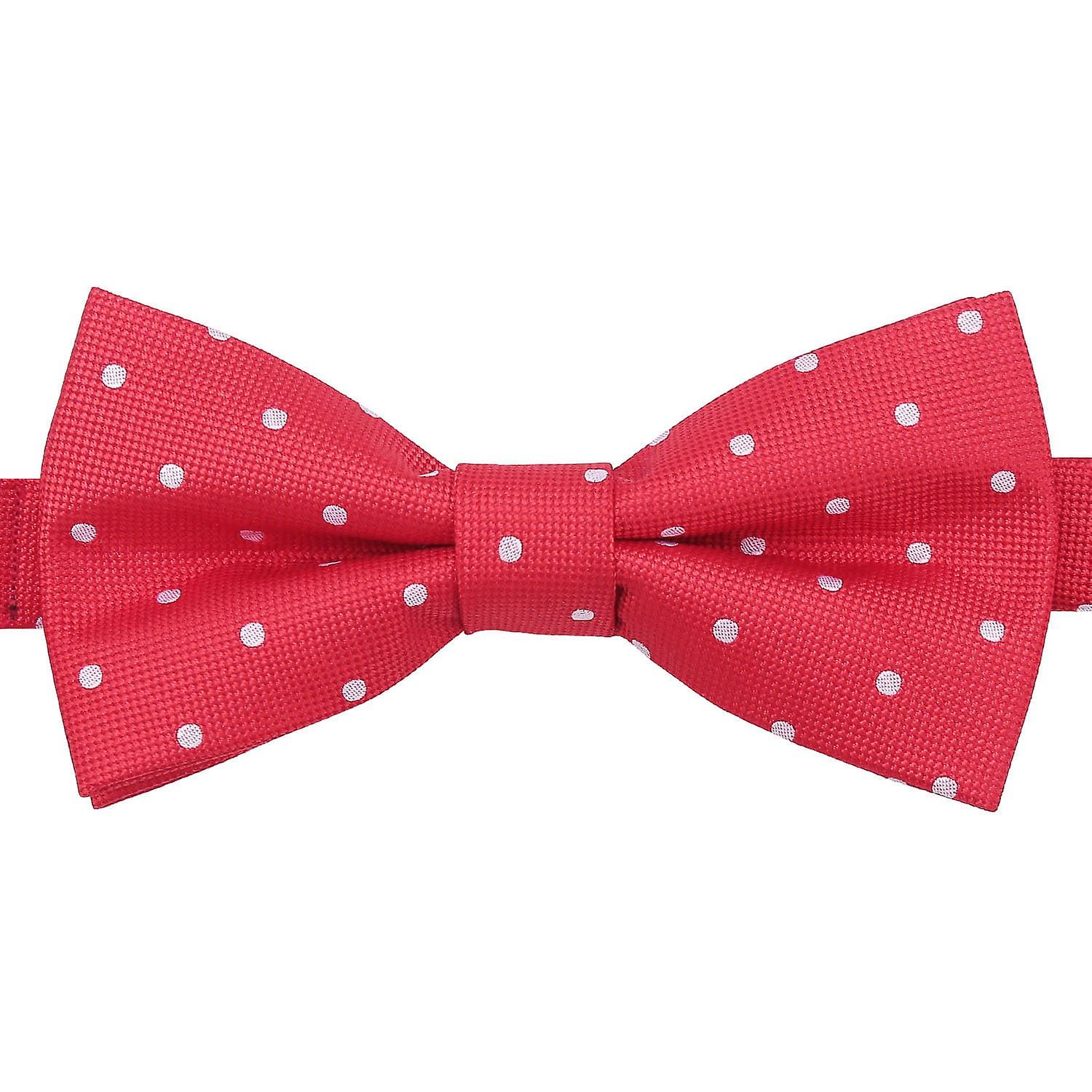 Red Polka Dot Pre-Tied Bow Tie