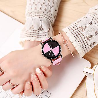 Veeki Herrenuhr Lederarmband Dekorative Uhr Geschenke für Männer