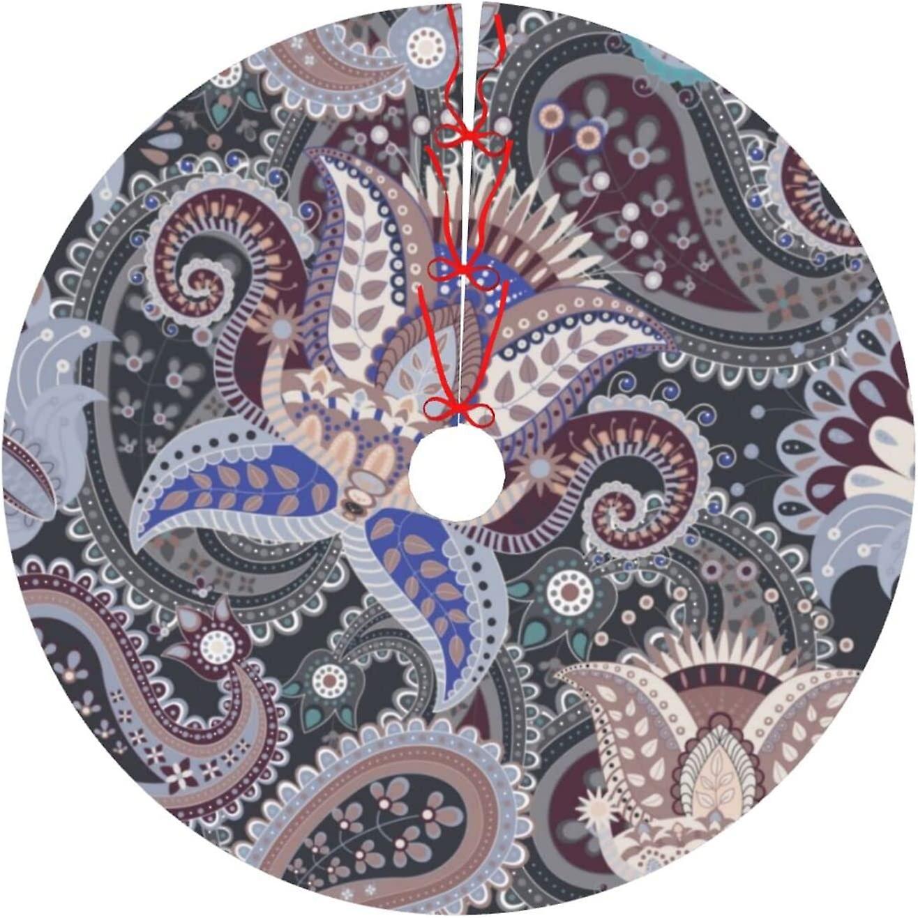 48'' Elegant Mandala Floral Pretty Large Christmas Tree Skirt