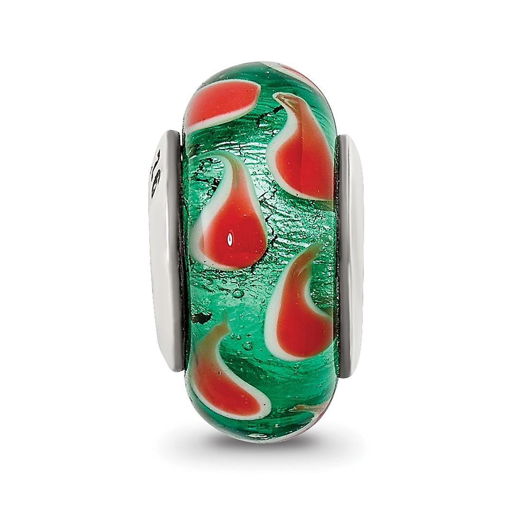 Green Frog Lampwork Murano Style Glass Charm – 925 Sterling Silver European Bead For Pandora