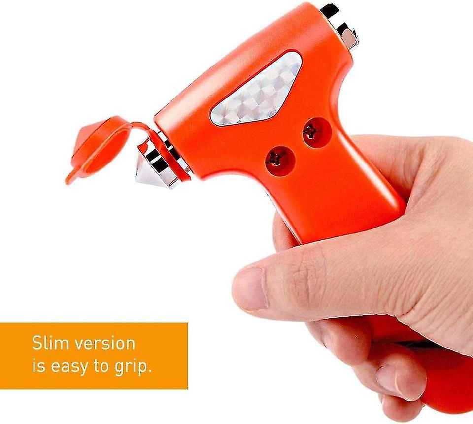 Car Safety Hammer, Auto Emergency Escape Hammer With Window Breaker And Seat Belt Cutter, Striking Red Emergency Escape Tool For Car Accidents