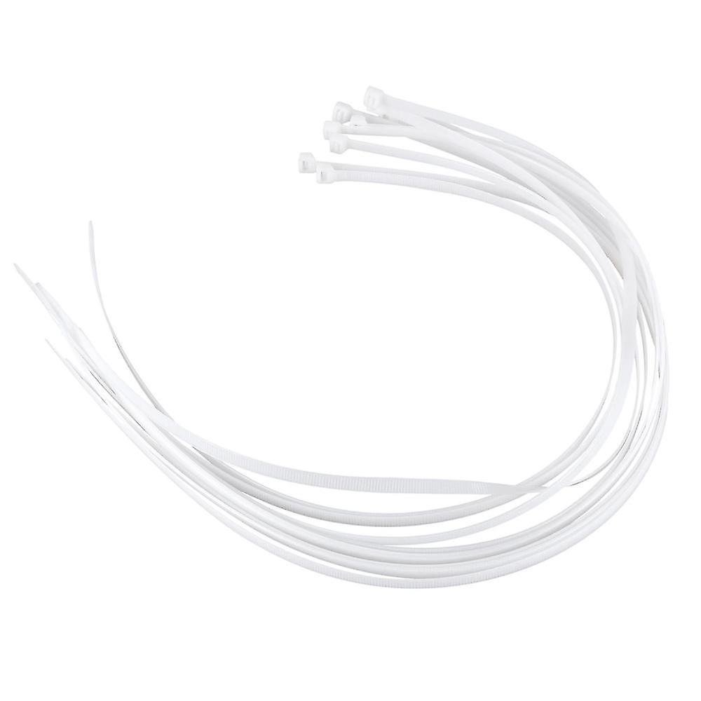 10x Extra Long 76cm Cable Ties White Zip Wraps