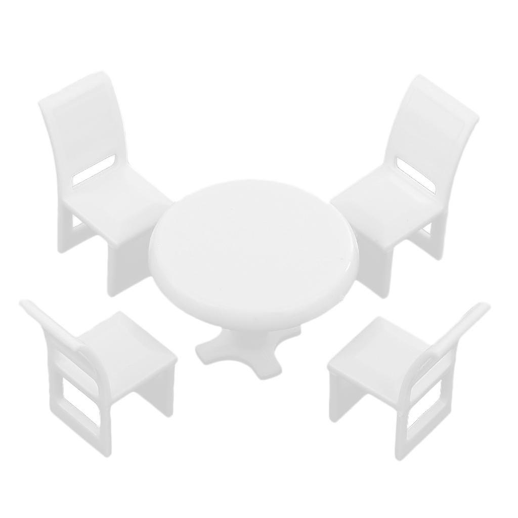 Miniature Dollhouse Craft Kitchen Scenery Model 1:75 Round Dining Table