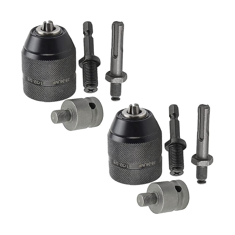 0.8-10mm المهنية بدون مفتاح الحفر تشاك محول 3 / 8inch -24 موضوع التغيير السريع محول 1/4 بوصة هو
