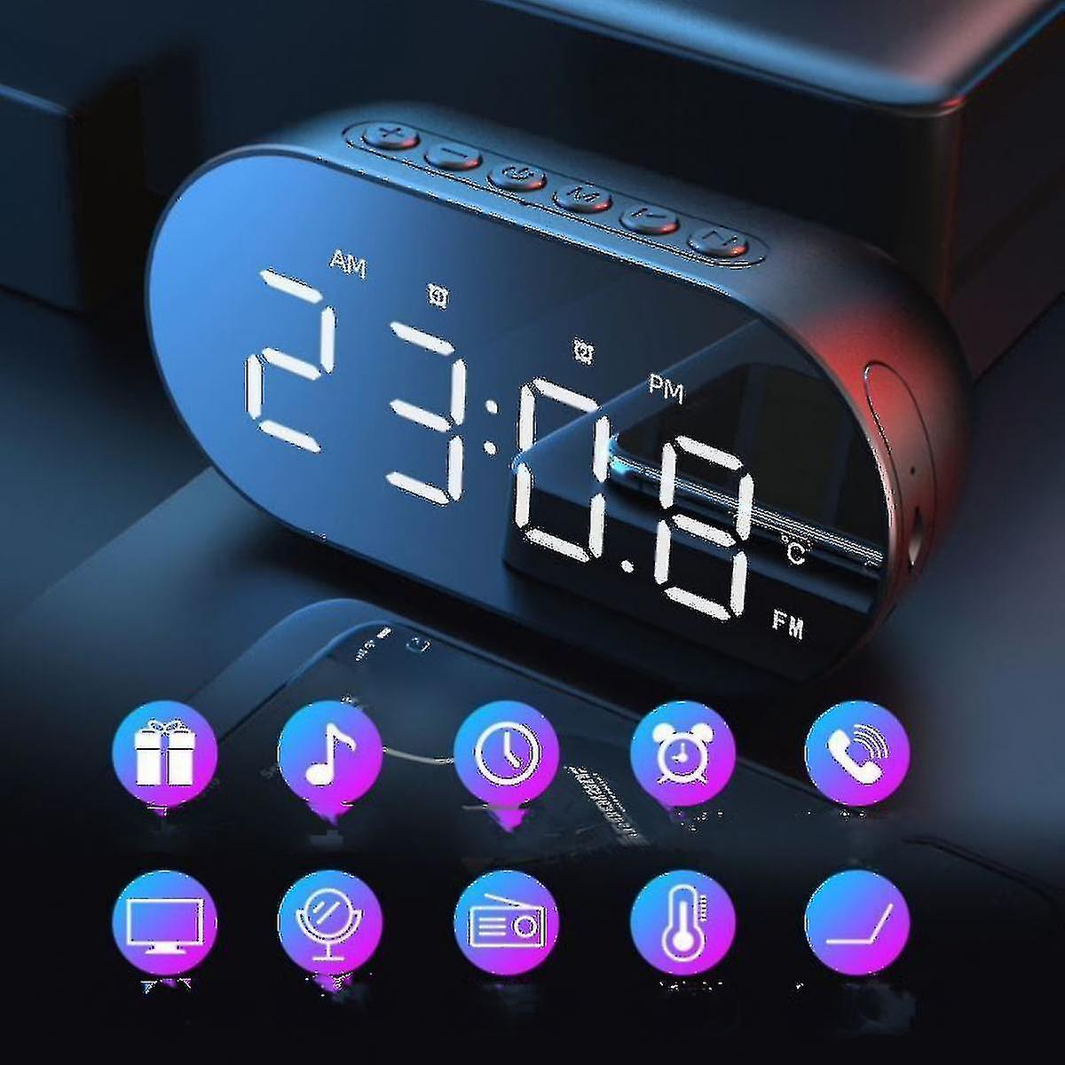 S Alarm C Radio adatta per letti con, allarme, usb charr, backup, nap r, radio fm con spegnimento automatico r adatto per comodino