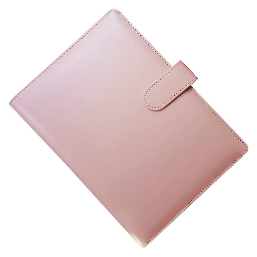 1pc A6 Binder Notebook Multiple Pockets Snap Button Diary Book For Office Workers Housewife Students