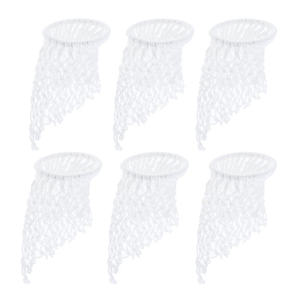 6Pcs/Set Billiard Pool Table Cotton Mesh Net Bags Pockets Accessory White 2