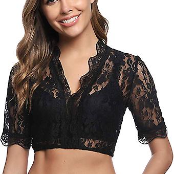 Women's Black Lace Sexy Lingerie Large Bust Wire Free Adjustable Bras For Increasing Stability Of Chest