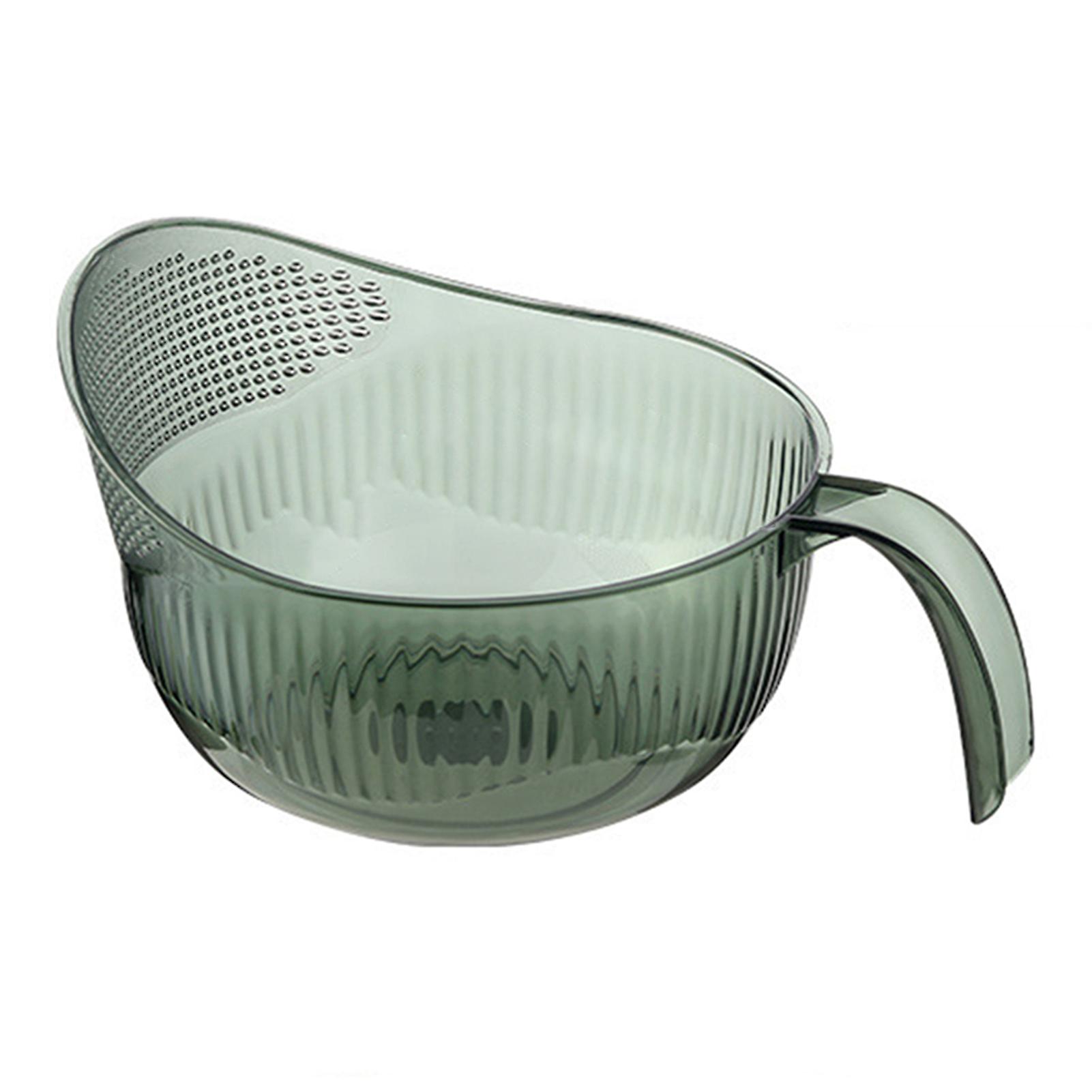 Plastic Rices Basket with Handle Large Capacity Fruit Vegetable Basket for Food Storage