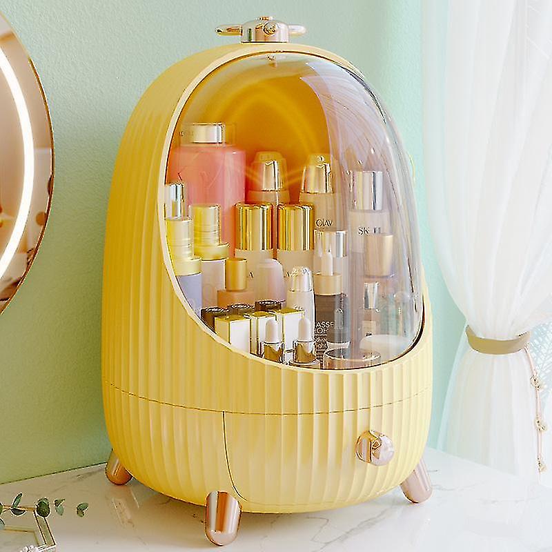 家庭用収納容器ペンギンLEDライトメイクオーガナイザー卵化粧品収納ボックス防水LEDデスクトップビューティーボックス