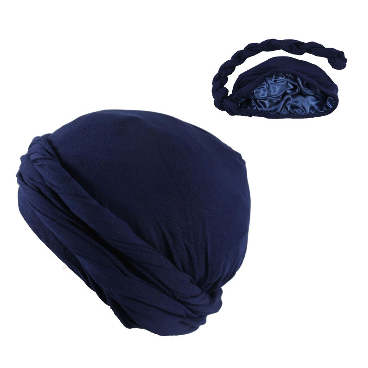 Men Head Wrap Durag Great Elasticity Sun Protection Breathable Solid Color Windproof Sweat Wicking