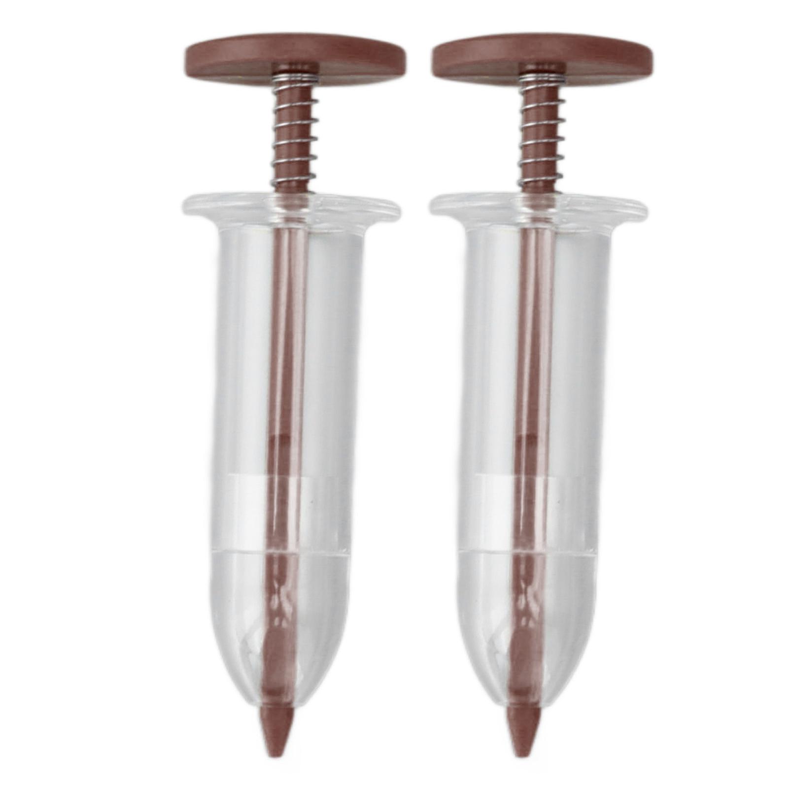 2 Pack Mini Seed Sower, Adjustable Hand Seeder, Gardening Tool, Brown
