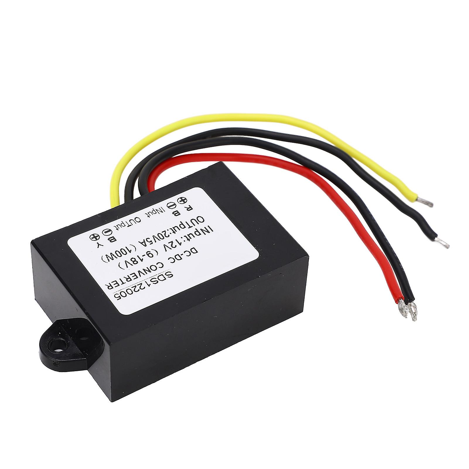 DC Boost Module High Efficiency Voltage Converter Module with Plastic Housing 12V to 20V 5A 