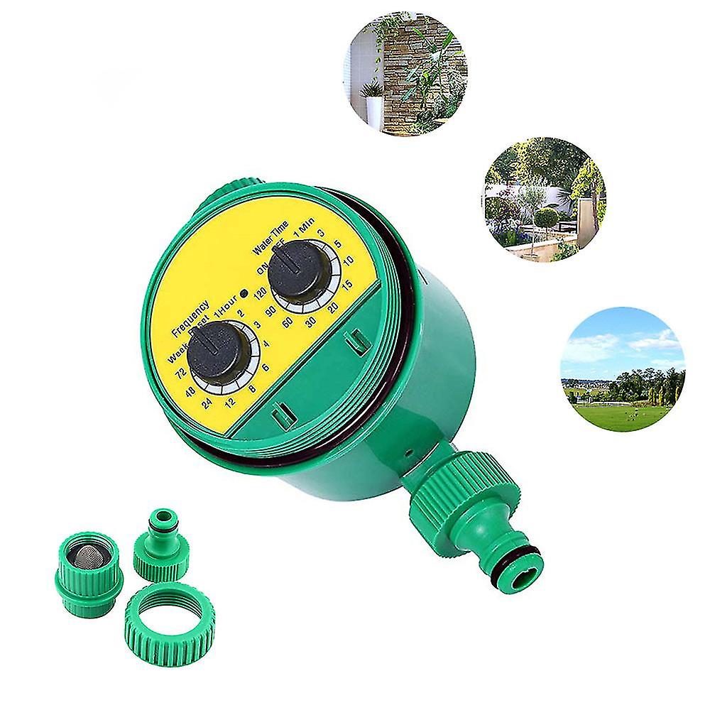 Automatic Electronic Garden Watering Timer Multi-function Two Dial Garden Irrigation Controller Irrigation Watering Control(color:green)