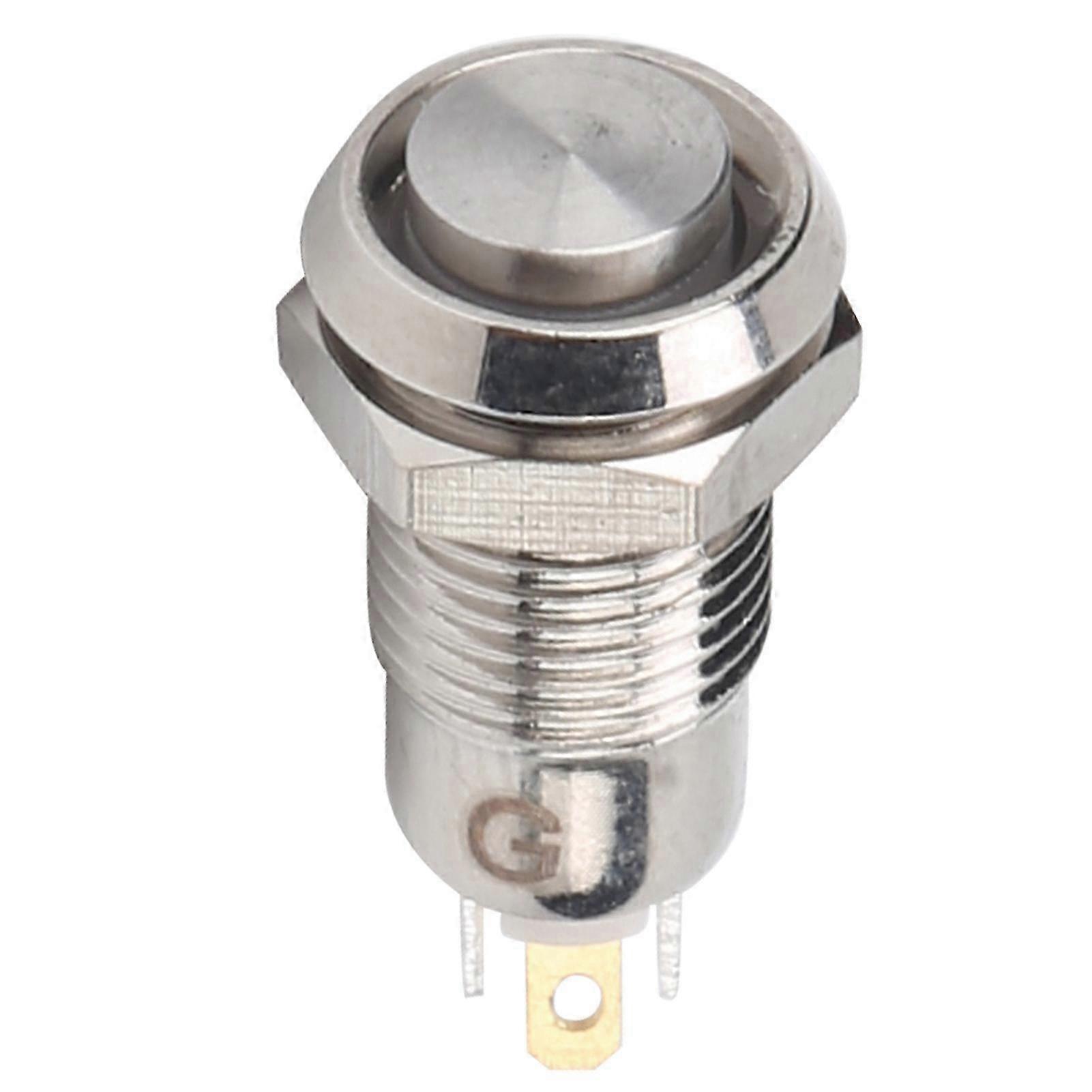 Interruptor de botón de arranque de acero inoxidable impermeable IP65 blanco de 3 V