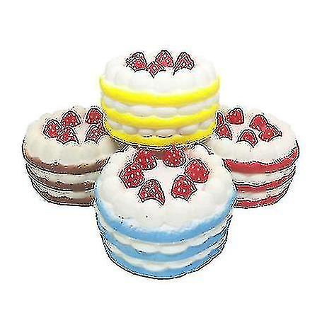 2024-pu Powolne odbicie Squishy Truskawkowy tort urodzinowy Model Toy_a dekompresyjny